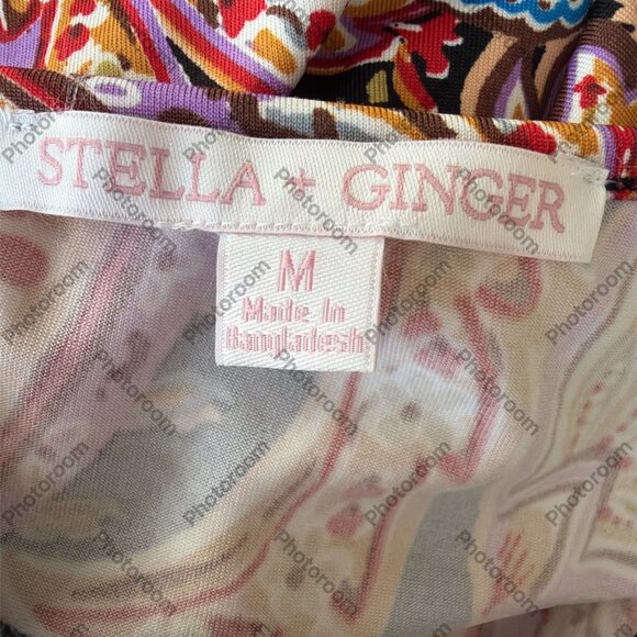 Stella & Ginger NWT Medium Multicolor Paisley Embroidered Long Sleeve Blouse - Picture 6 of 6